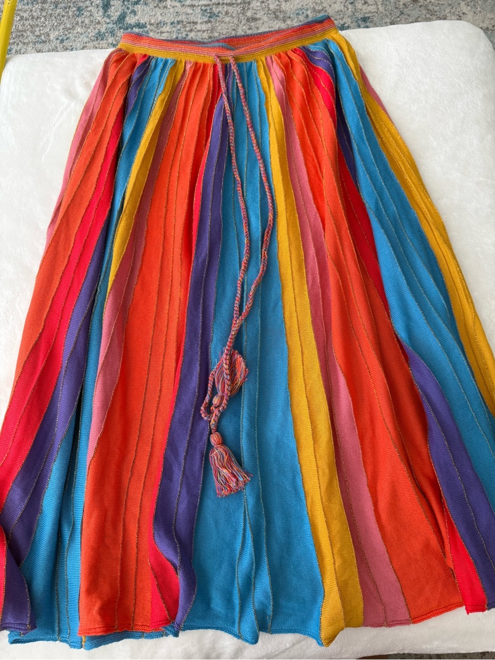 Farm Rio Colorful Flowy Feminine Skirt Size Medium D93